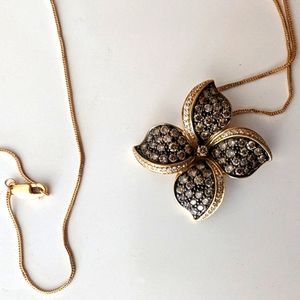 LeVian Chocolate Diamond Flower Necklace